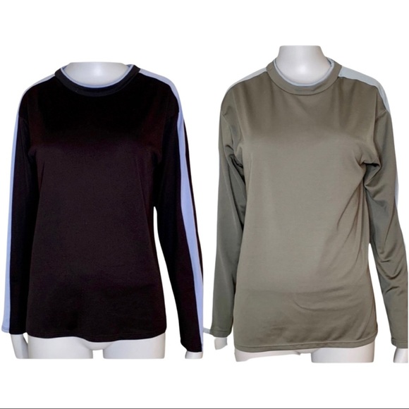 HIND Set of 2 Vintage Athletic Tops Long Sleeve Running Workout Size Medium - Picture 1 of 15